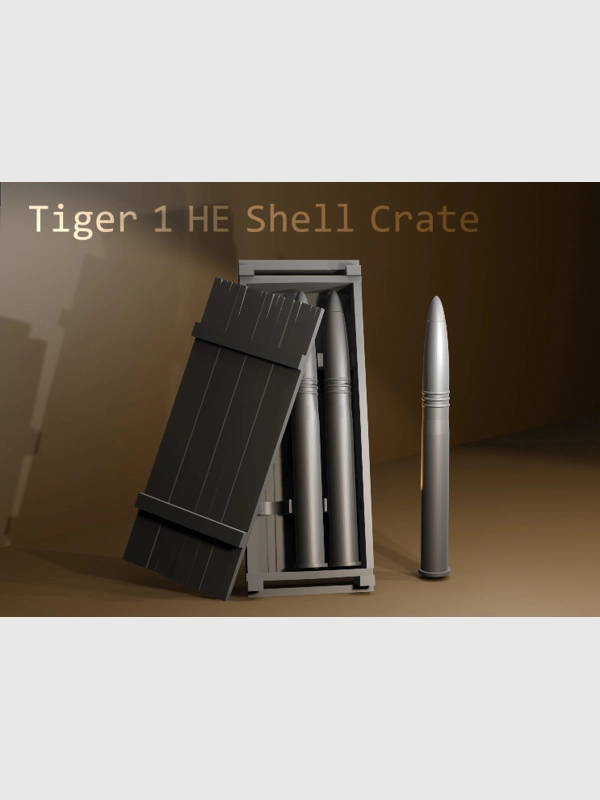 Tiger I tank Shell Crate plus High Explosive shells (ID 12.10)