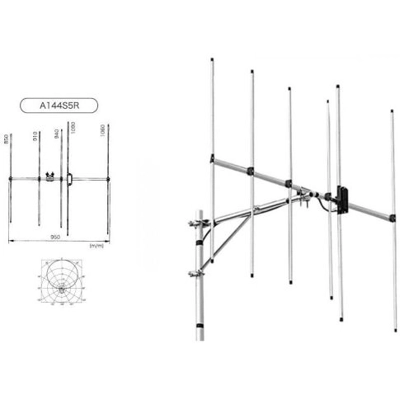 DIAMOND A144S5R 2M 5 ELEMENT YAGI