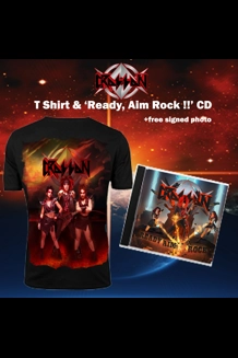 Group T Shirt & 'Ready, Aim, Rock !!' CD Bundle