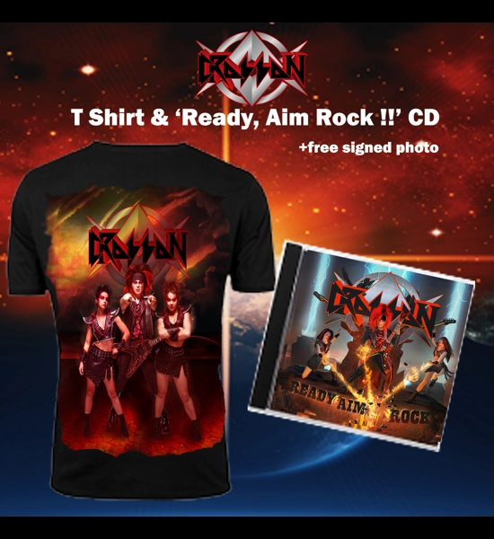 Group T Shirt & 'Ready, Aim, Rock !!' CD Bundle