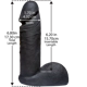 6 inch UR3 Code Black Vac u Lock Dildo