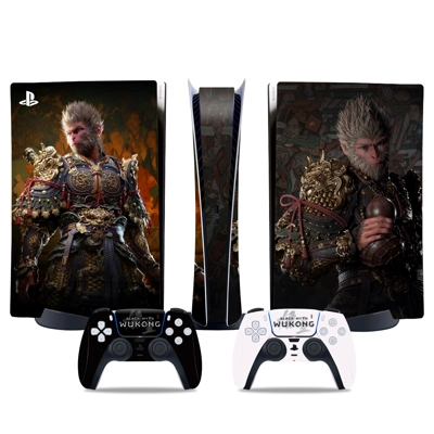 Black Myth Wukong decal skin for PS5 Digital Console and two Controllers
