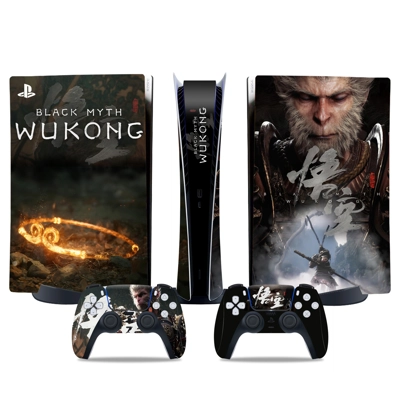 Black Myth Wukong decal skin for PS5 Digital Console and t.. Black Myth Wukong decal skin for PS5 Digital Console and t..
