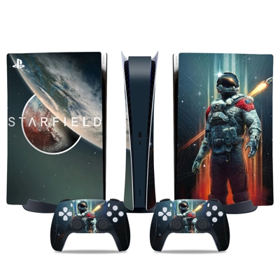 Star Field decal skin for PS5 Digital Console and two Cont.. Star Field decal skin for PS5 Digital Console and two Cont..