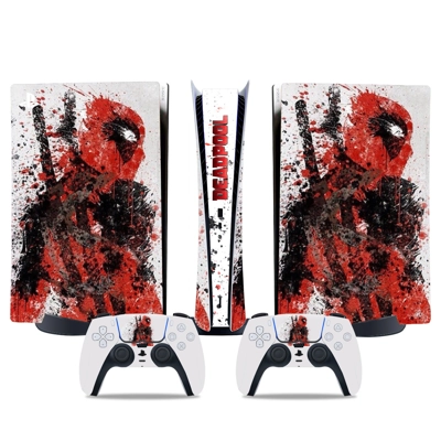 Deadpool decal skin for PS5 Digital Console and two Contro.. Deadpool decal skin for PS5 Digital Console and two Contro..