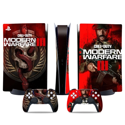 Modern Warefare 3 decal skin for PS5 Digital Console and two Controllers