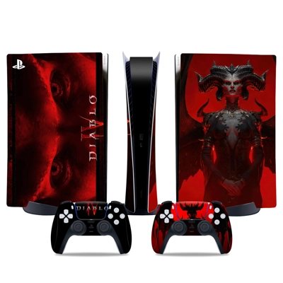 Diablo 4 decal skin for PS5 Digital Console and two Contro.. Diablo 4 decal skin for PS5 Digital Console and two Contro..