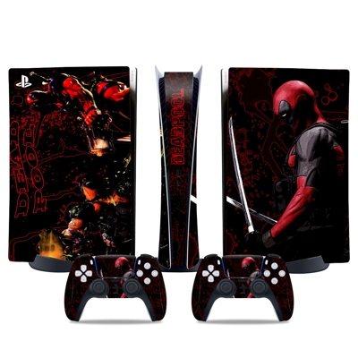 Deadpool decal skin for PS5 Digital Console and two Contro.. Deadpool decal skin for PS5 Digital Console and two Contro..