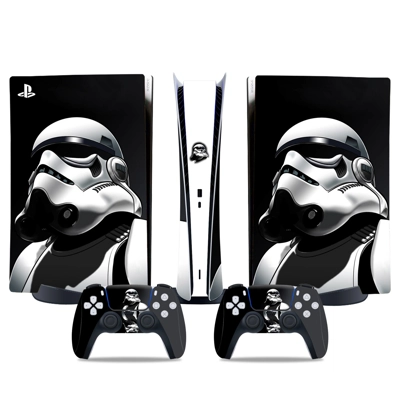 Stormtrooper decal skin for PS5 Digital Console and two Co.. Stormtrooper decal skin for PS5 Digital Console and two Co..