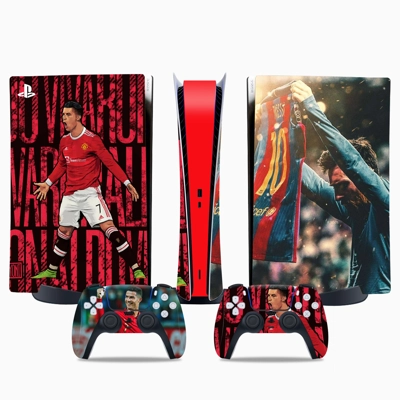 Cristiano Ronaldo decal skin for PS5 Digital Console and two Controllers