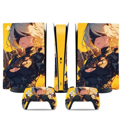 Nier Automata decal skin for PS5 Digital Console and two C.. Nier Automata decal skin for PS5 Digital Console and two C..