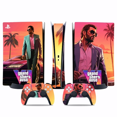 Grand Theft Auto 6 decal skin for PS5 Digital Console and .. Grand Theft Auto 6 decal skin for PS5 Digital Console and ..