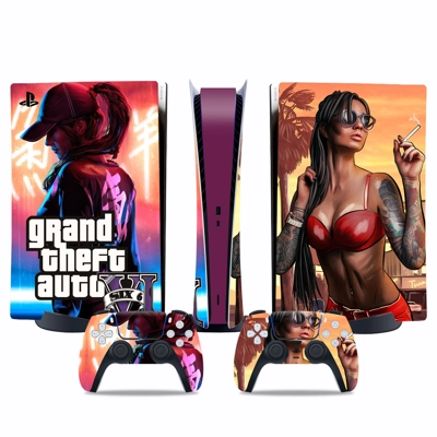 Grand Theft Auto 6 decal skin for PS5 Digital Console and .. Grand Theft Auto 6 decal skin for PS5 Digital Console and ..
