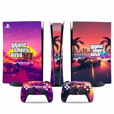 Grand Theft Auto 6 decal skin for PS5 Digital Console and .. Grand Theft Auto 6 decal skin for PS5 Digital Console and ..