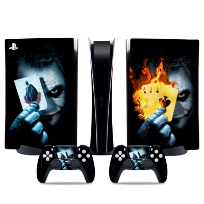 Joker decal skin for PS5 Digital Console and two Controllers Joker decal skin for PS5 Digital Console and two Controllers