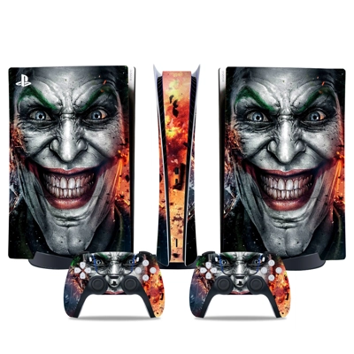 Joker decal skin for PS5 Digital Console and two Controllers
