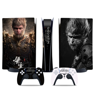 Black Myth Wukong decal skin for PS5 Digital Console and two Controllers