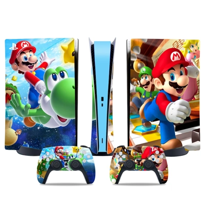 Super Mario decal skin for PS5 Digital Console and two Con.. Super Mario decal skin for PS5 Digital Console and two Con..