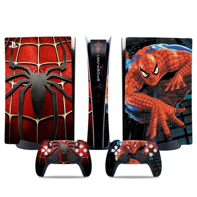 Spiderman decal skin for PS5 Digital Console and two Contr.. Spiderman decal skin for PS5 Digital Console and two Contr..