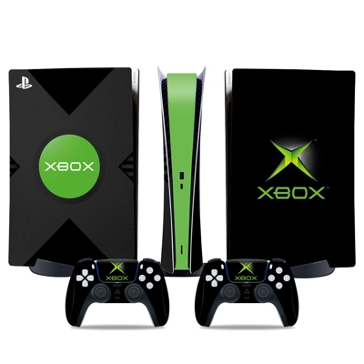 Xbox Classic decal skin for PS5 Digital Console and two Co.. Xbox Classic decal skin for PS5 Digital Console and two Co..