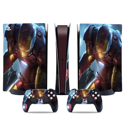Ironman decal skin for PS5 Digital Console and two Control.. Ironman decal skin for PS5 Digital Console and two Control..