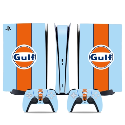 Gulf Oil decal skin for PS5 Digital Console and two Contro.. Gulf Oil decal skin for PS5 Digital Console and two Contro..