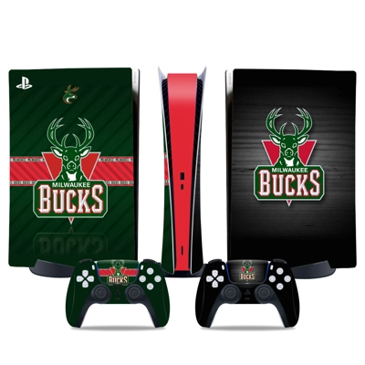 Milwaukee Bucks decal skin for PS5 Digital Console and two.. Milwaukee Bucks decal skin for PS5 Digital Console and two..
