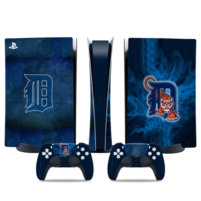 Detroit Tigers decal skin for PS5 Digital Console and two .. Detroit Tigers decal skin for PS5 Digital Console and two ..