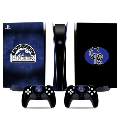 Colorado Rockies decal skin for PS5 Digital Console and two Controllers