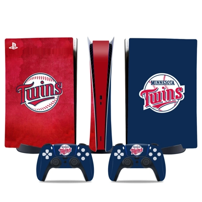 Minnesota Twins decal skin for PS5 Digital Console and two Controllers