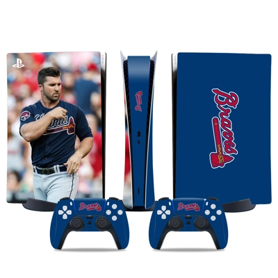 Atlanta Braves decal skin for PS5 Digital Console and two .. Atlanta Braves decal skin for PS5 Digital Console and two ..