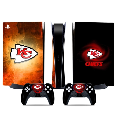 Kansas City Chiefs decal skin for PS5 Digital Console and two Controllers
