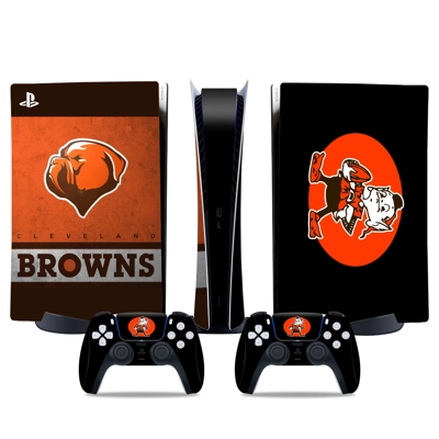 Cleveland browns decal skin for PS5 Digital Console and tw.. Cleveland browns decal skin for PS5 Digital Console and tw..