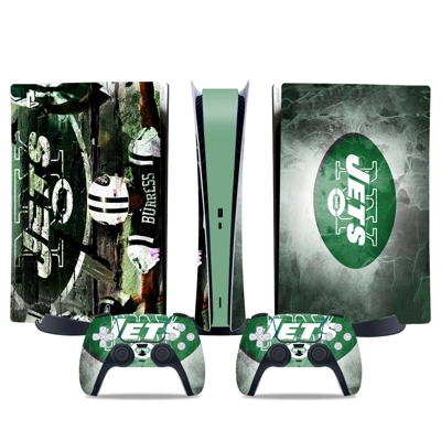 New York Jets decal skin for PS5 Digital Console and two C.. New York Jets decal skin for PS5 Digital Console and two C..