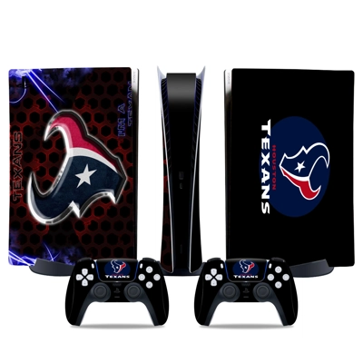 Houston Texans decal skin for PS5 Digital Console and two.. Houston Texans decal skin for PS5 Digital Console and two..
