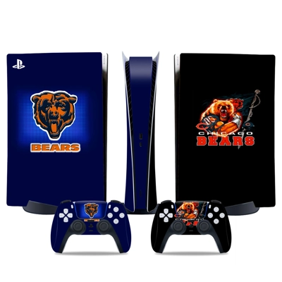 Chicago Bears decal skin for PS5 Digital Console and two Controllers