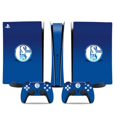 FC Schalke 04 decal skin for PS5 Digital Console and two Controllers
