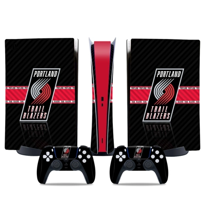Portland Trail Blazers decal skin for PS5 Digital Console and two Controllers
