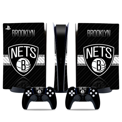 Brooklyn Nets decal skin for PS5 Digital Console and two C.. Brooklyn Nets decal skin for PS5 Digital Console and two C..