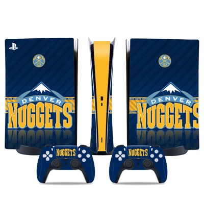 Denver Nuggets decal skin for PS5 Digital Console and two .. Denver Nuggets decal skin for PS5 Digital Console and two ..