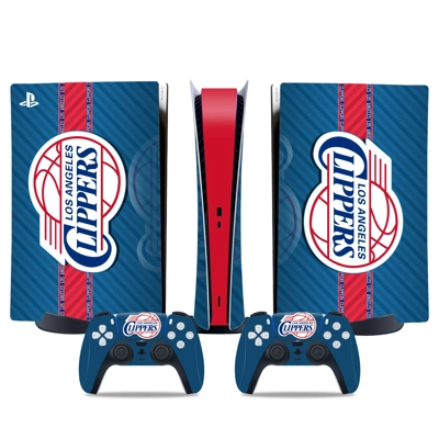 LA Clippers decal skin for PS5 Digital Console and two Con.. LA Clippers decal skin for PS5 Digital Console and two Con..