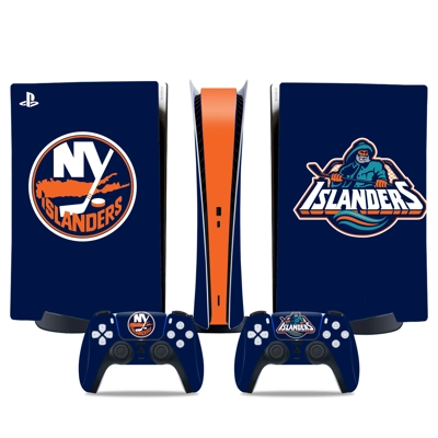 NY Islanders decal skin for PS5 Digital Console and two Co.. NY Islanders decal skin for PS5 Digital Console and two Co..