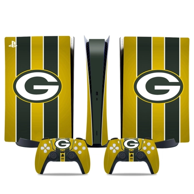 Green bay packers decal skin for PS5 Digital Console and two Controllers