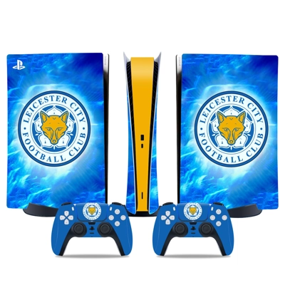 Leicester City FC decal skin for PS5 Digital Console and two Controllers