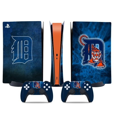 Detroit Tigers decal skin for PS5 Digital Console and two .. Detroit Tigers decal skin for PS5 Digital Console and two ..