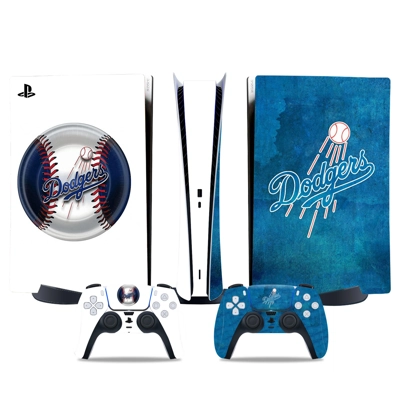 Los Angeles Dodgers decal skin for PS5 Digital Console and two Controllers