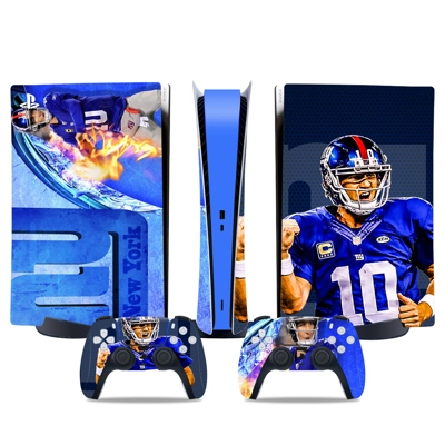 New York Giants decal skin for PS5 Digital Console and two Controllers