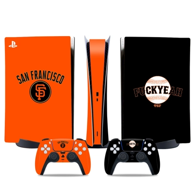San Francisco Giants decal skin for PS5 Digital Console and two Controllers