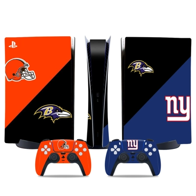 Baltimore Ravens decal skin for PS5 Digital Console and two Controllers