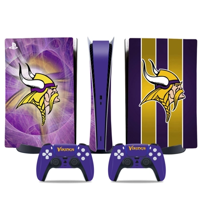 Minnesota Vikings decal skin for PS5 Digital Console and t.. Minnesota Vikings decal skin for PS5 Digital Console and t..